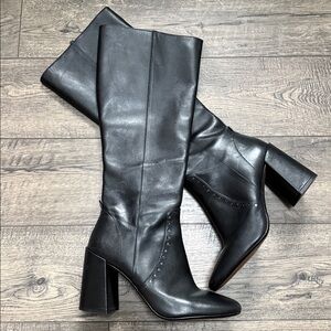 Coach Black Heeled Knee-High Boots
